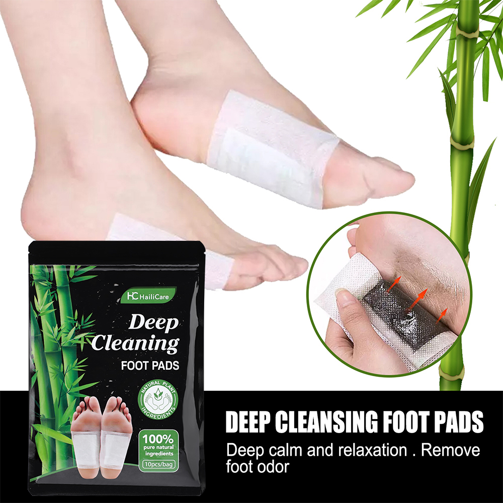 แผ่นแปะเท้าถ่านไม้ไผ่จากใบโกฐจ - Detox Foot Patch บทวิจารณ์และราคา