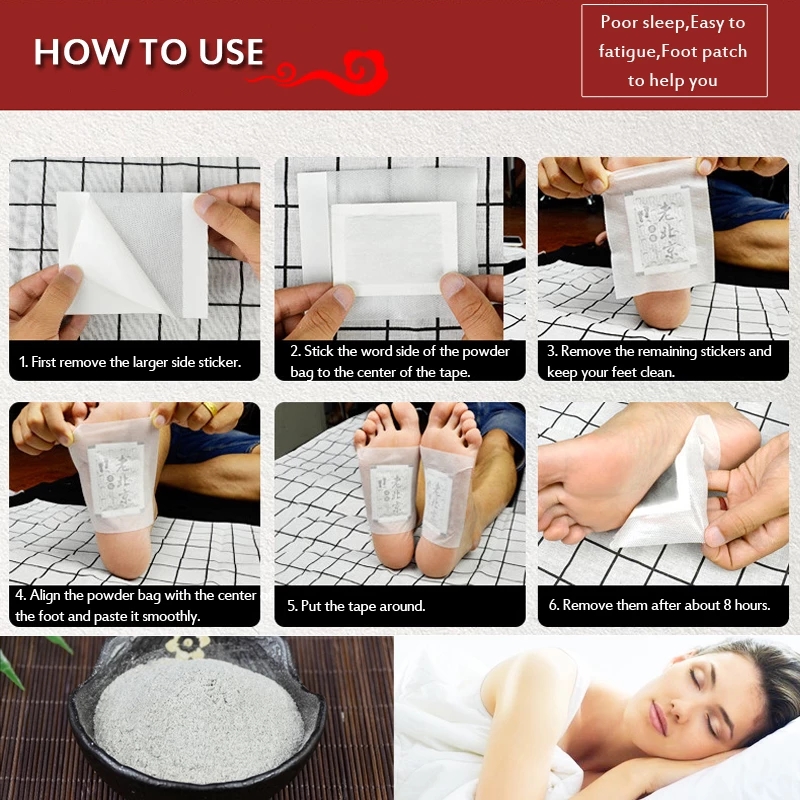 10 ชิ้น แผ่นแปะเท้าสมุนไพรจีนแ - Detox Foot Patch บทวิจารณ์และราคา