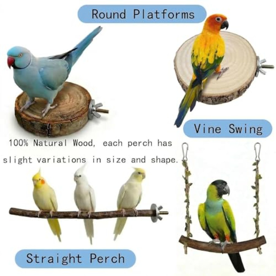 ที่นั่งนกไม้ธรรมชาติ 8 ชิ้น สำ - Health & Wellness Stores บทวิจารณ์และราคา